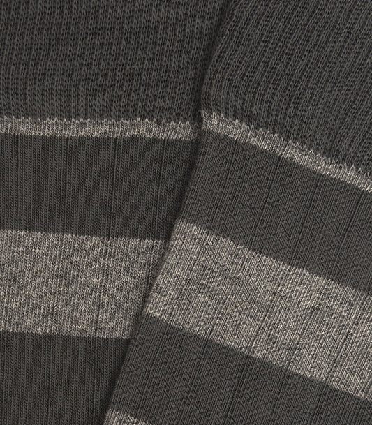 Calcetines Canalé Rayas Gris