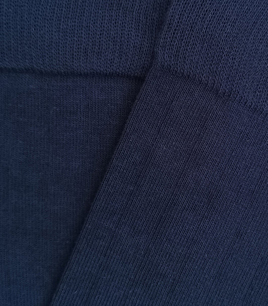 Navy Blue Ribbed Socks