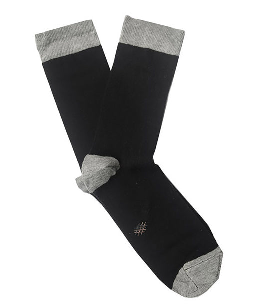 Black and Gray Ribbed Socks