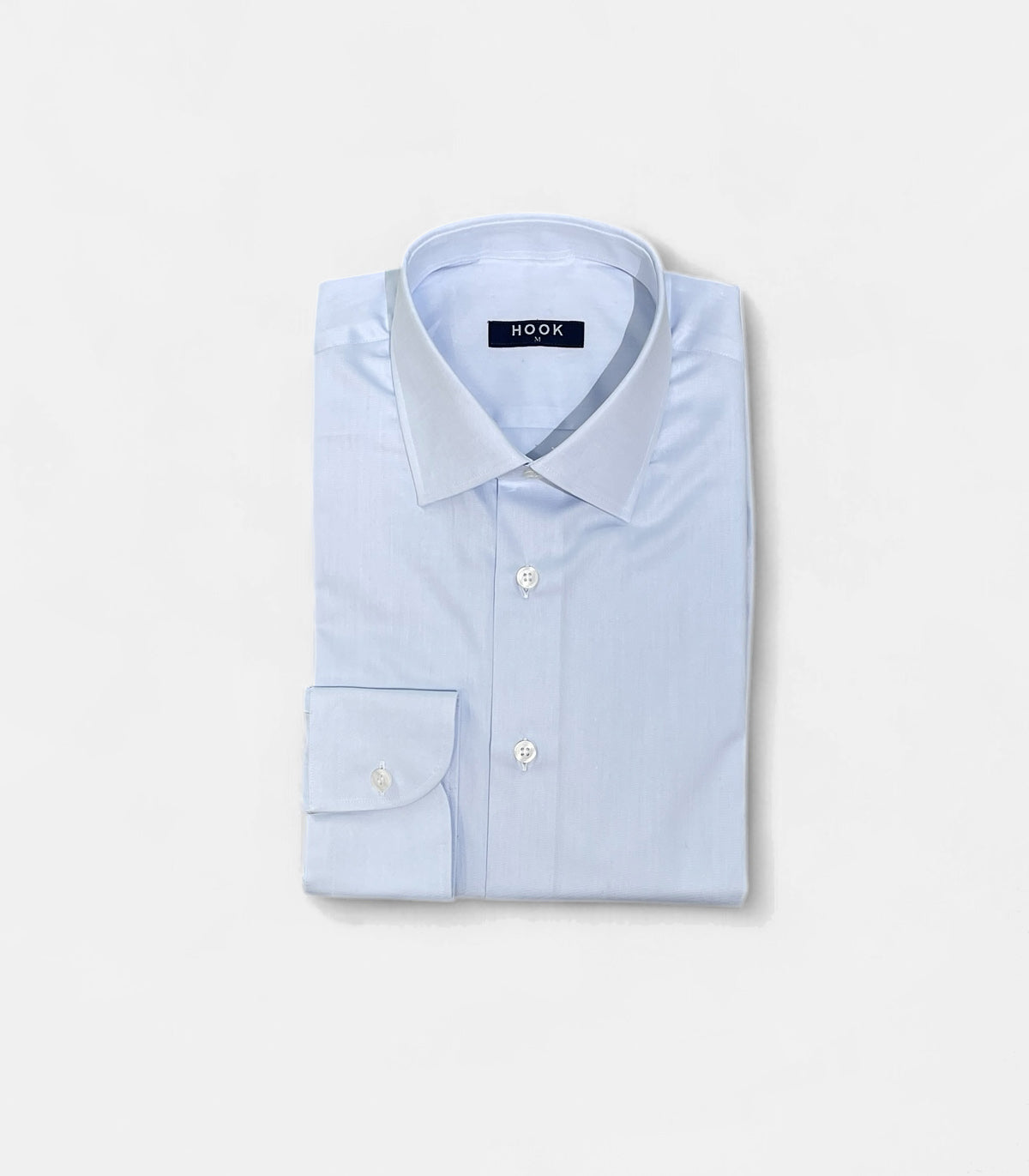Blue Twill Ceremony Shirt with Convertible Cuff