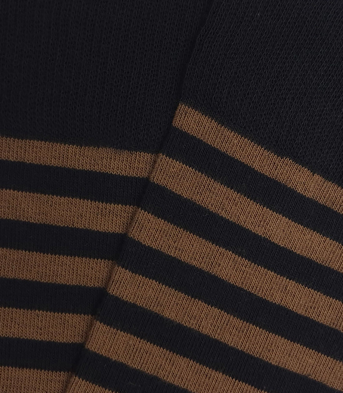 Camel And Black Striped Knee High Socks