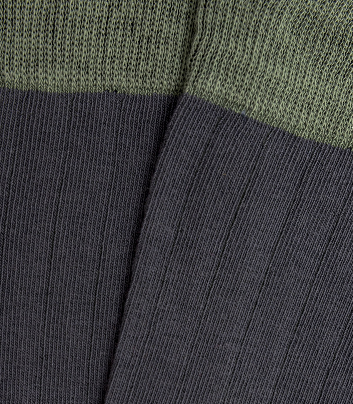 Calcetines Canalé Gris Y Verde