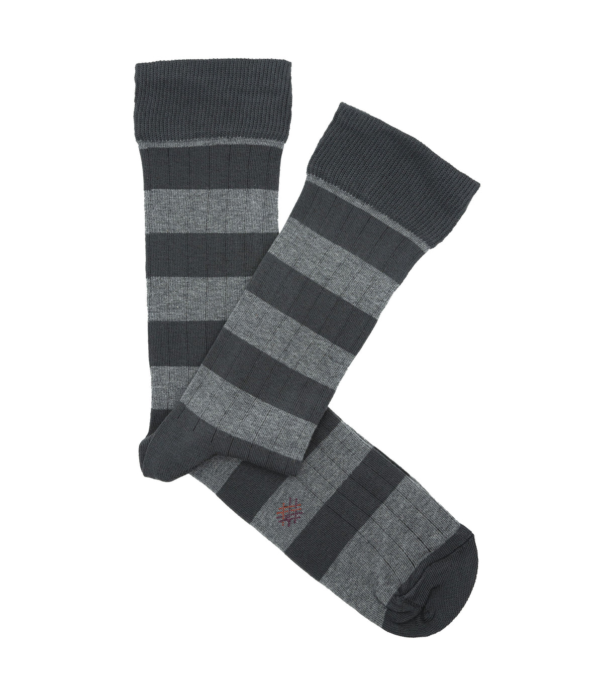 Calcetines Canalé Rayas Gris