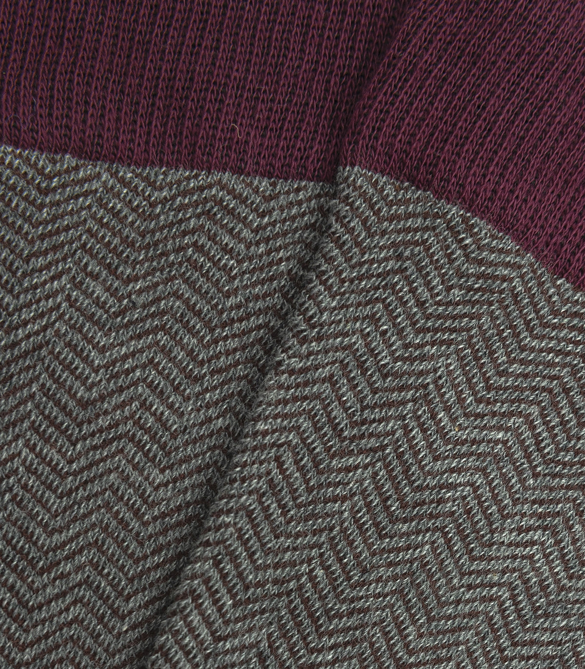 Calcetines Espiga Gris y Burdeos