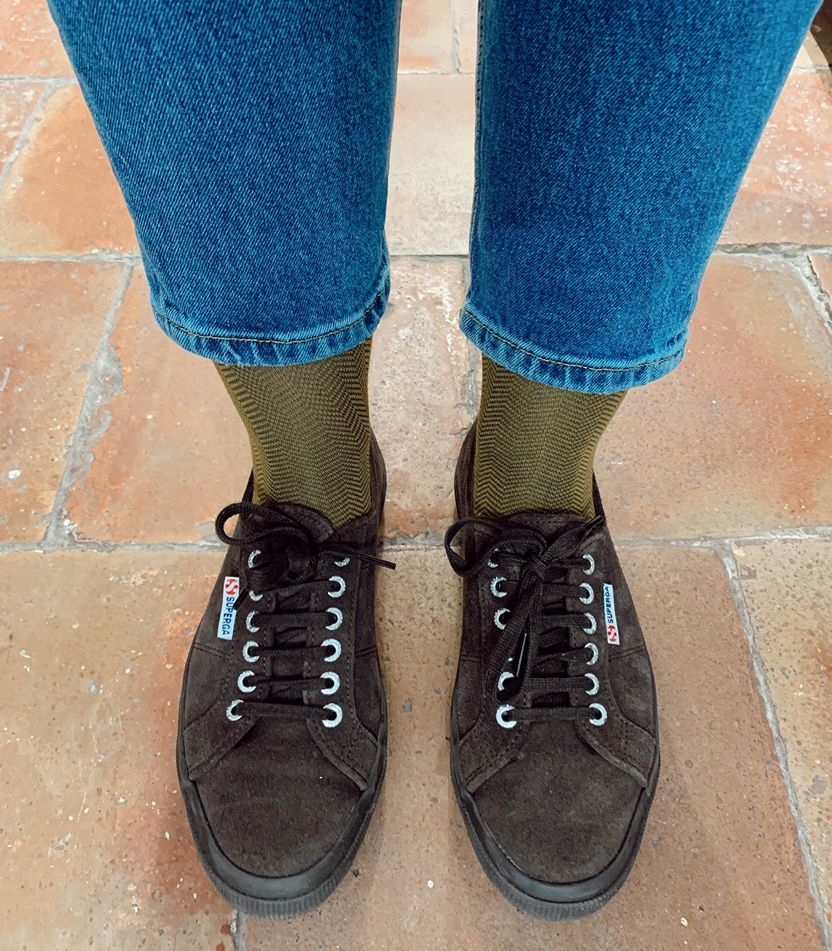 Calcetines Espiga Verde y Amarillo