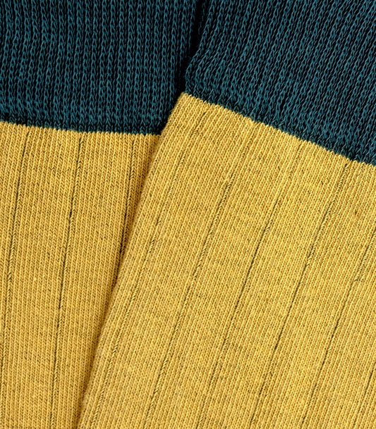 Calcetines Canalé Amarillo Y Verde