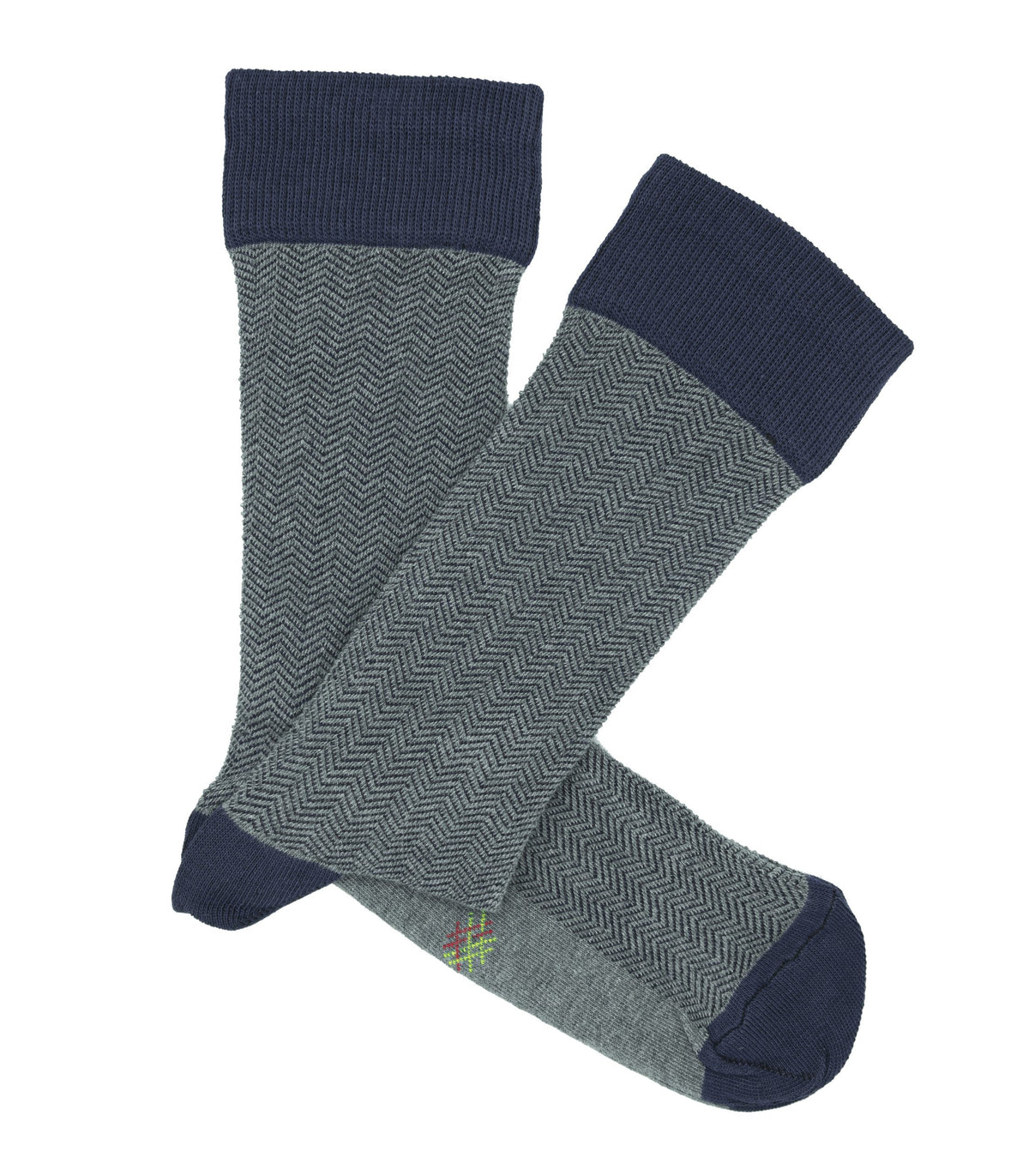 Calcetines Espiga Gris Y Azul