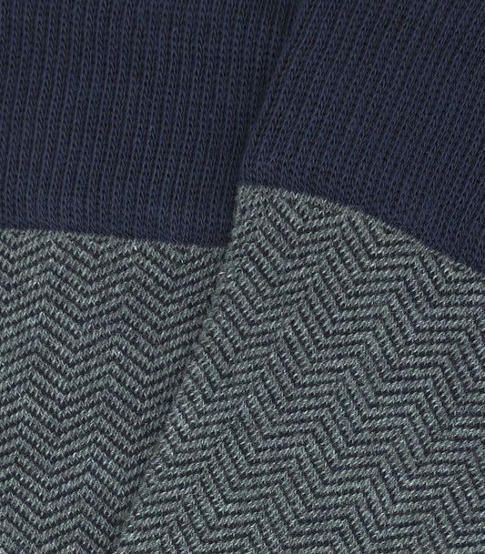 Calcetines Espiga Gris Y Azul