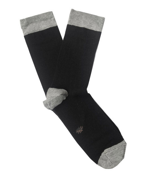 Calcetines Canalé Negro y Gris