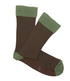 Calcetines Ojo De Perdiz Marrón y Verde