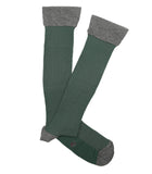 Calcetines Altos Ojo De Perdiz Verde y Gris