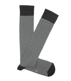 Gray Small Diamond High Socks