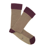 Calcetines Ojo De Perdiz Camel Y Burdeos