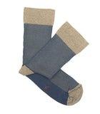 Calcetines Ojo De Perdiz Azul Y Beige