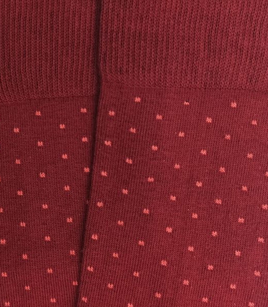 Burgundy and Scarlet Polka Dot Socks
