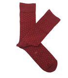 Burgundy and Scarlet Polka Dot Socks