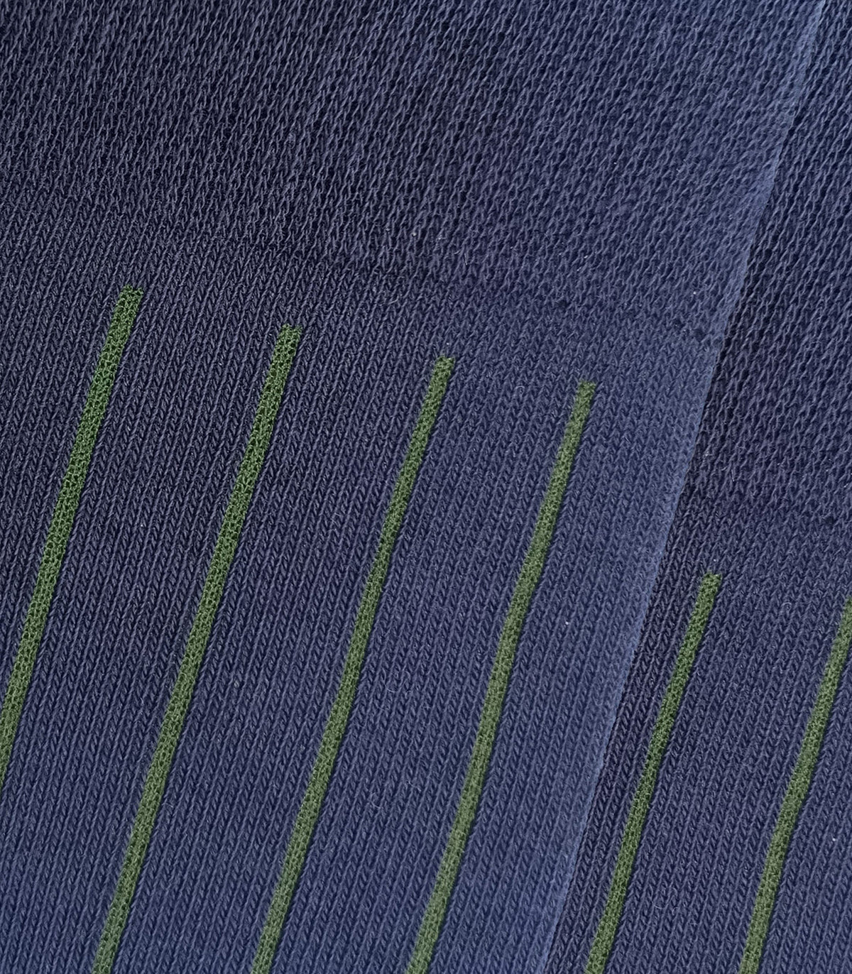 Navy and Green Ribbed Socks