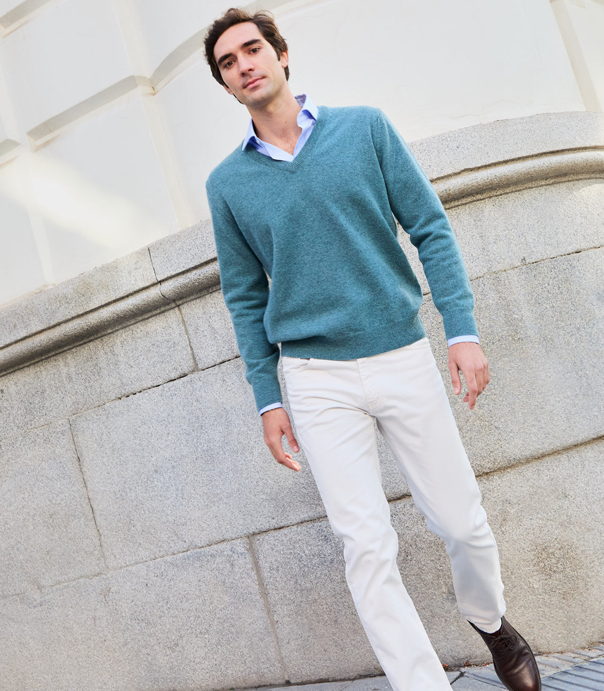 Caspian Lambswool V-Neck Sweater