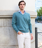Caspian Lambswool V-Neck Sweater