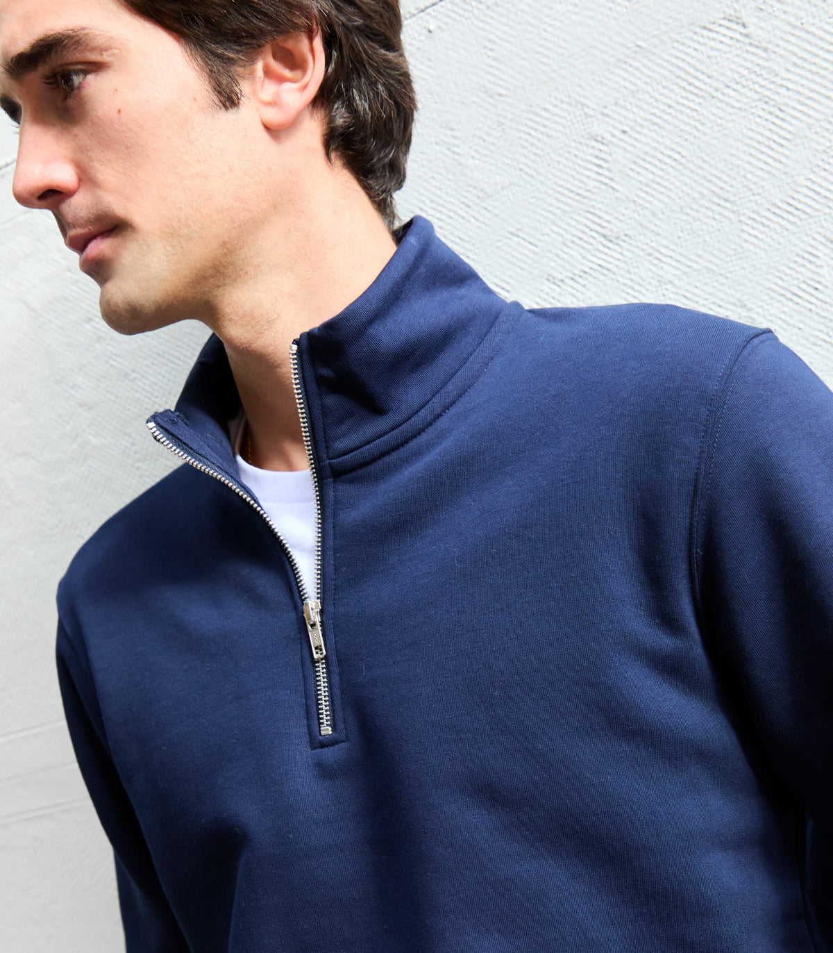 Sudadera Zipper Marine Algodón Orgánico