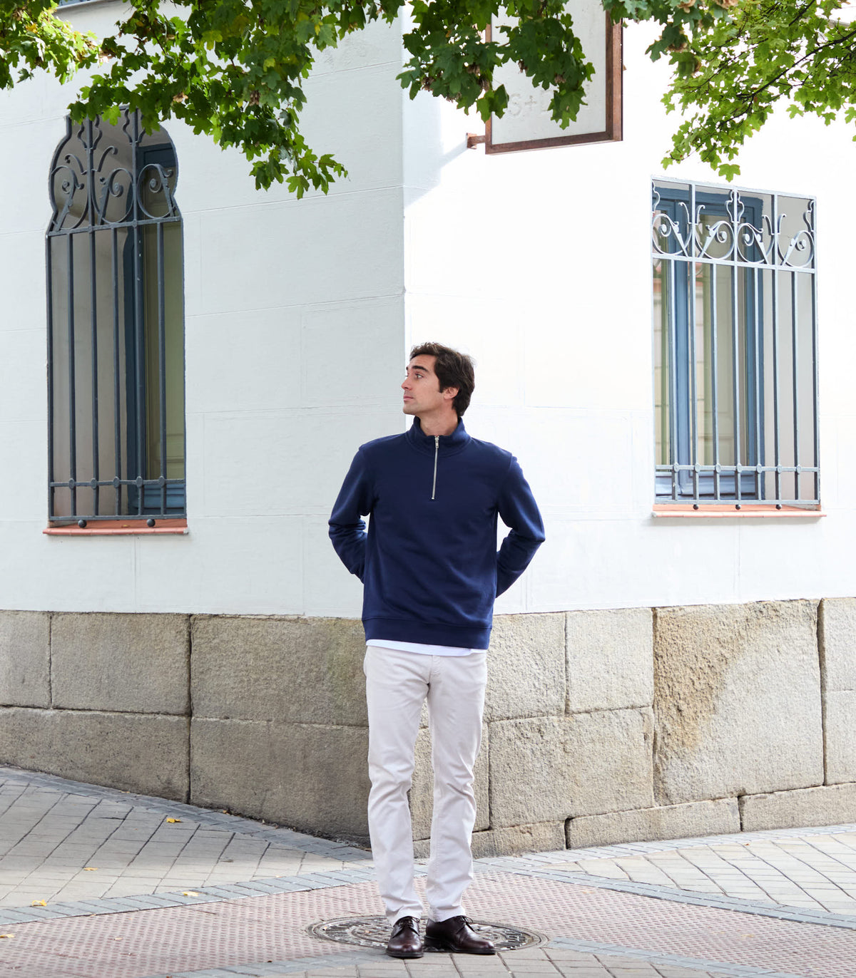 Sudadera Zipper Marine Algodón Orgánico
