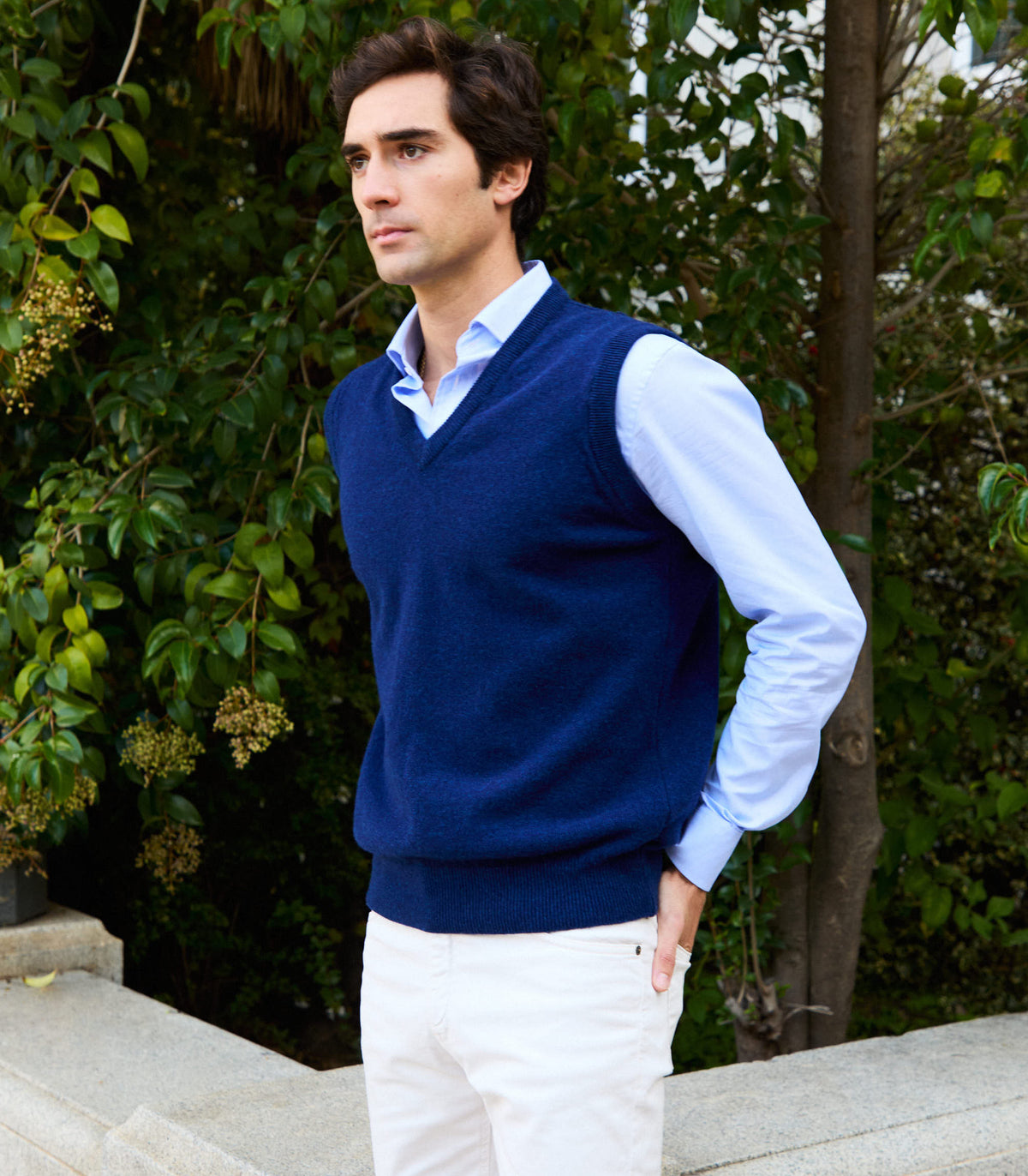 Cobalt Lambswool Vest