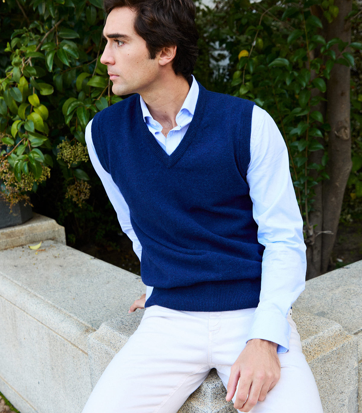 Cobalt Lambswool Vest