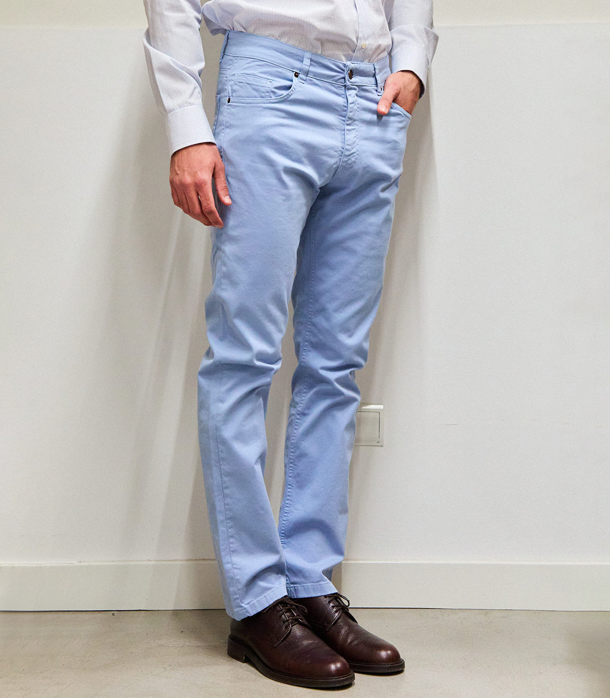 Pantalón Cinco Bolsillos Celeste