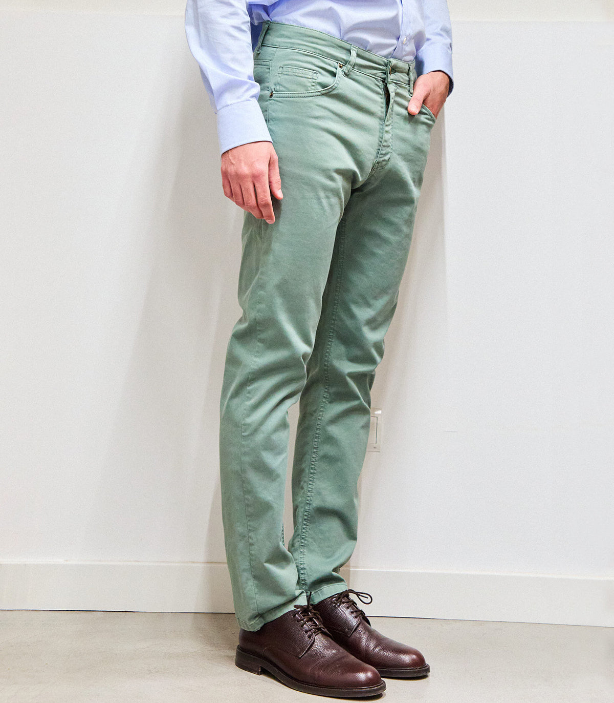 Green Five Pocket Pants