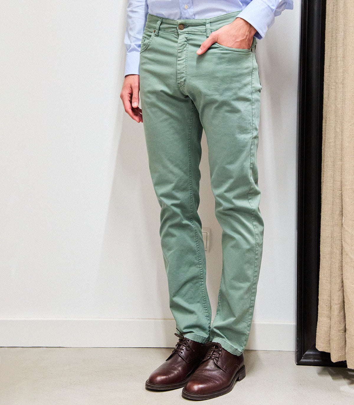 Green Five Pocket Pants