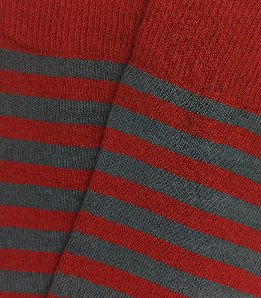 Calcetines Altos Rayas Finas Azul Y Burdeos
