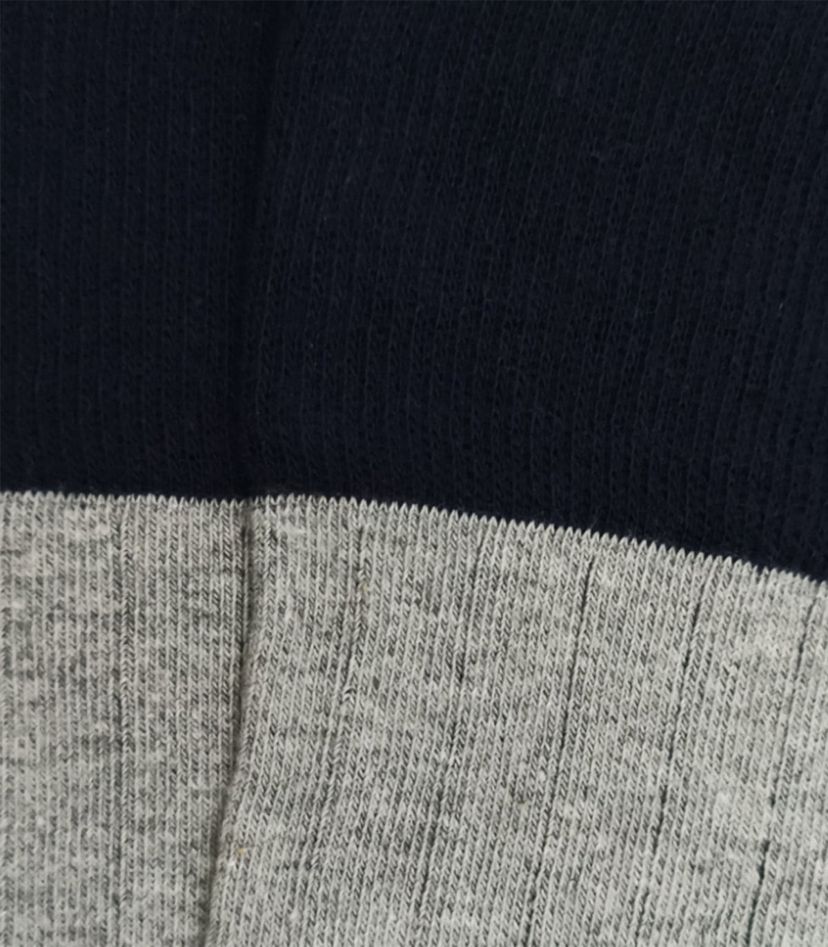 Grey and Navy Ribbed Knee High Socks