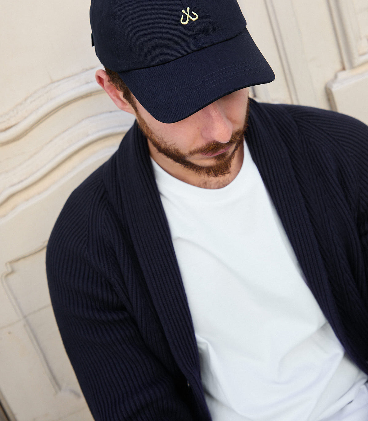 Blue Shawl Collar Jacket