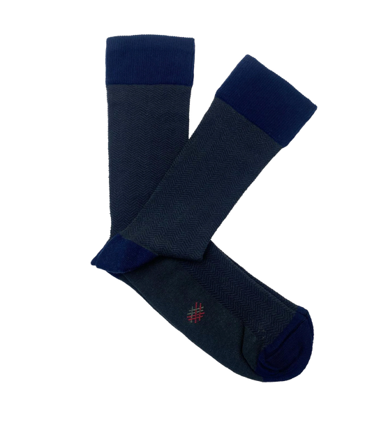 Calcetines Espiga Azul Y Verde