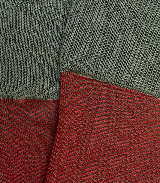 Kettle and Green Herringbone Knee High Socks