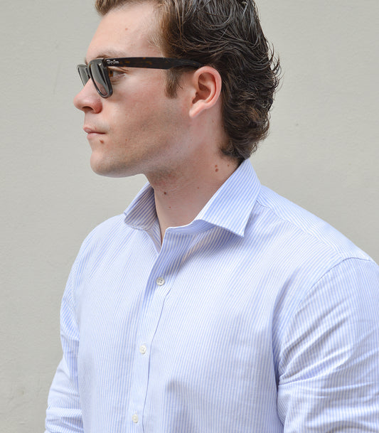 Camisa Lino Algodón Rayas Oxford