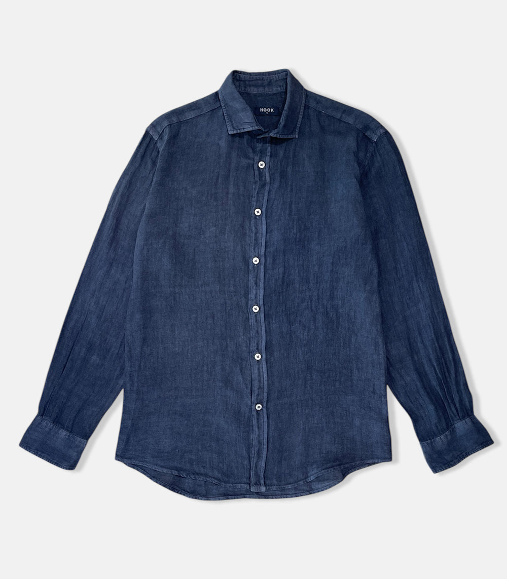 Camisa Lino Azul Marino