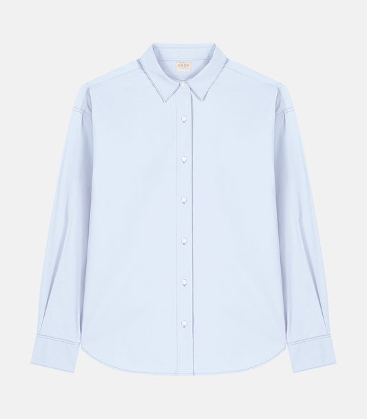 Camisa Azul Popelín Algodón Orgánico