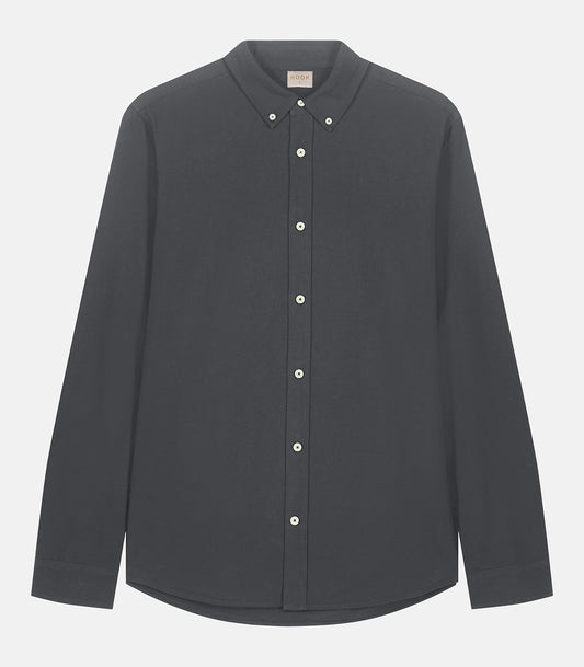 Camisa Oxford Lavado Antracita Algodón Orgánico