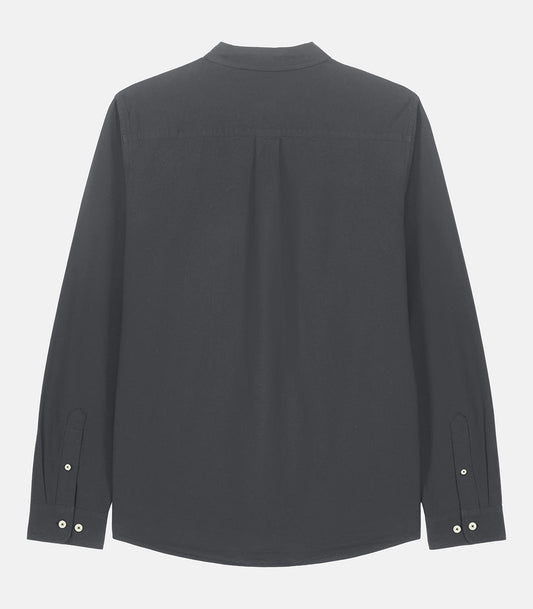 Camisa Oxford Lavado Antracita Algodón Orgánico