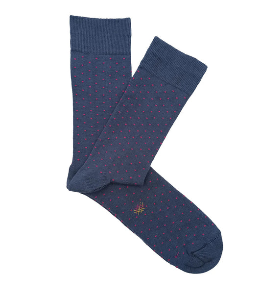 Calcetines Topitos Azul Y Rosa