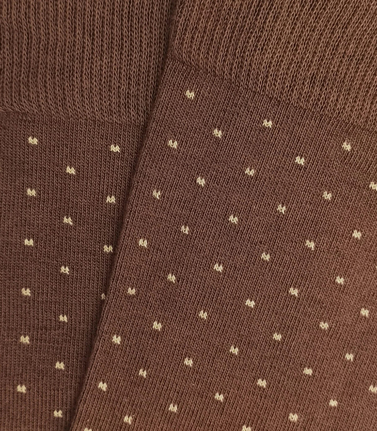 Calcetines Topitos Marrón Y Beige