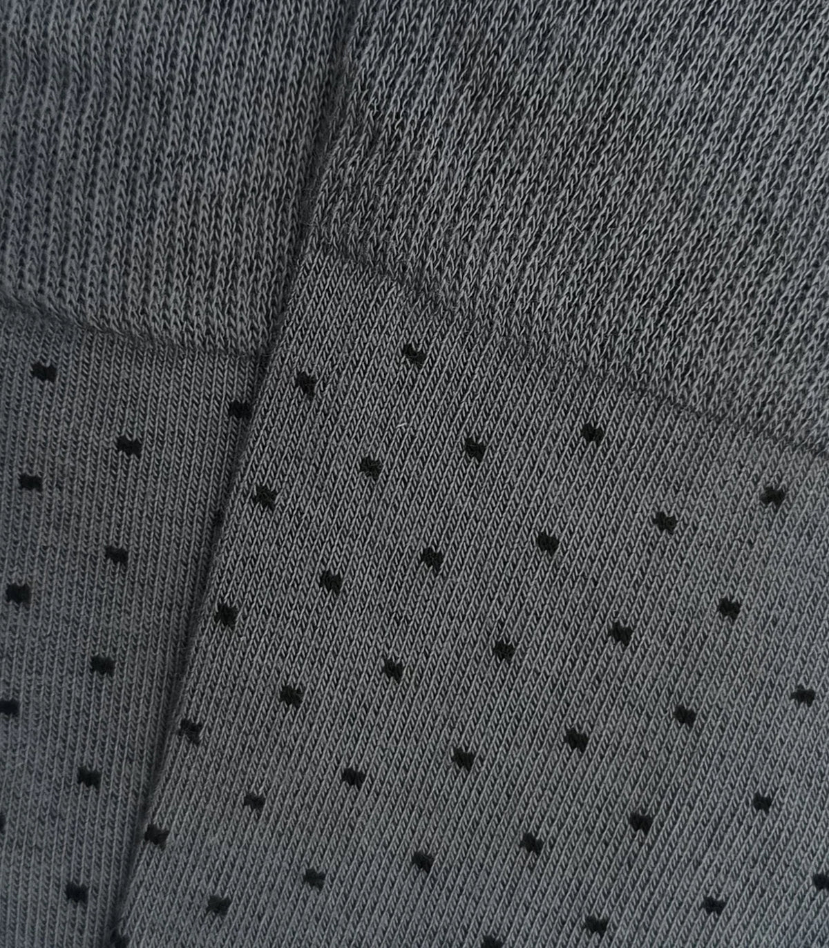 Gray and Black Polka Dot Knee High Socks