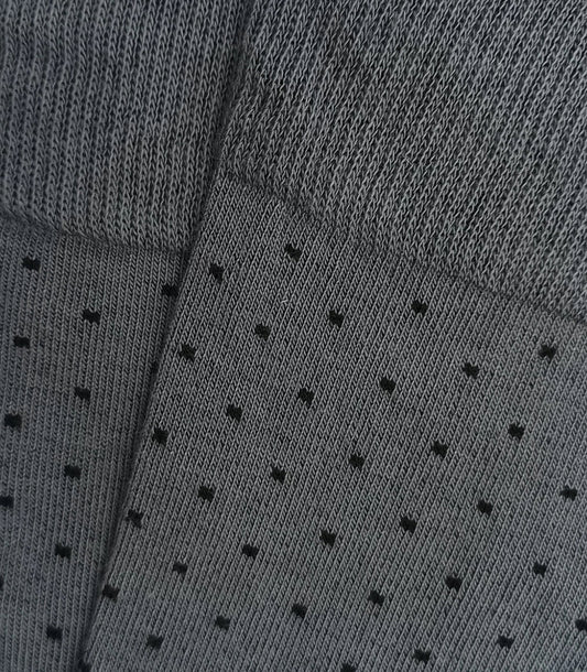 Gray and Black Polka Dot Knee High Socks