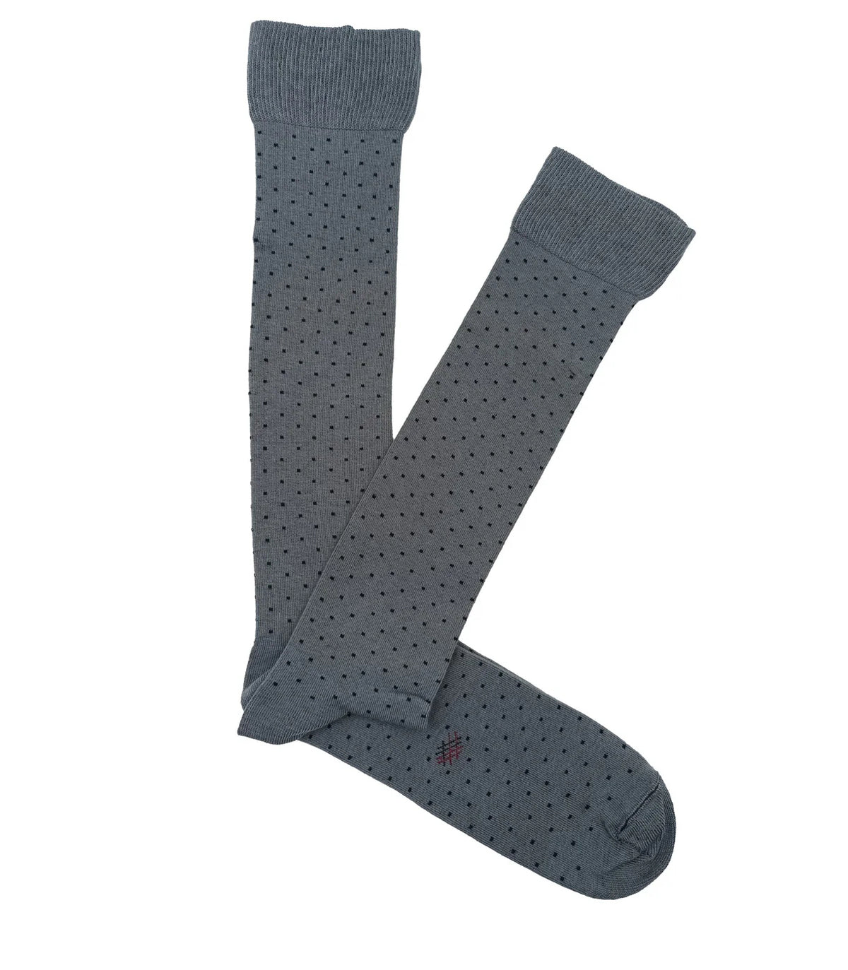 Gray and Black Polka Dot Knee High Socks