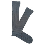 Gray and Black Polka Dot Knee High Socks