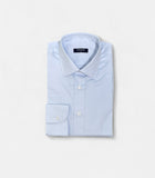 Blue Twill Ceremony Shirt with Convertible Cuff