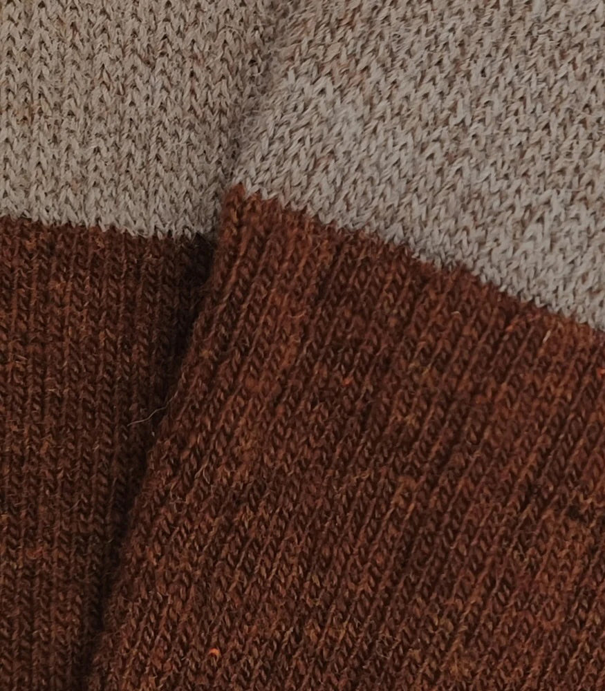 Calcetines Lana Marrón Y Beige