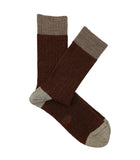 Calcetines Lana Marrón Y Beige