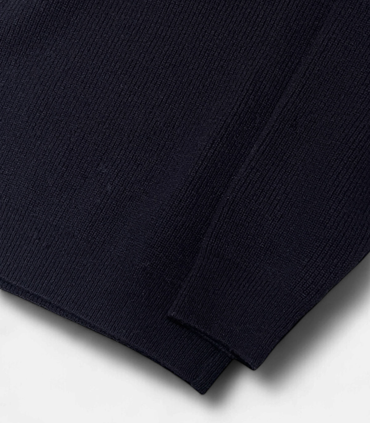 Navy Wool Quarter-Zip Pullover